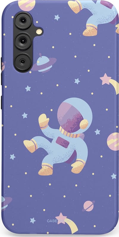 Casetastic Hoesje Geschikt voor Samsung A34 (5G) - Stijlvolle Beschermende Duo-layer Case - Vliegen in de ruimte