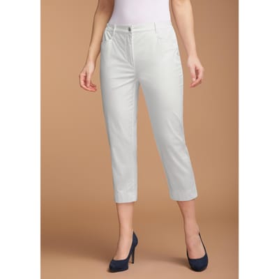 7/8-katoenen broek, classic model - gebroken wit - Gr. 27 van Goldner Fashion