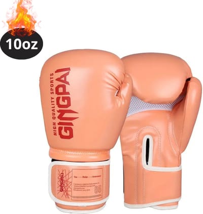 Nivard Bokshandschoenen - Kickboks Handschoenen - Boxing Gloves Set - Vecht Handschoenen - Heren - Dames - Oranje - 10 oz