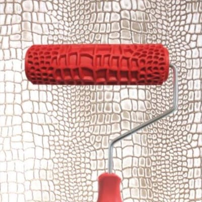 Dailygoods- Verfroller 3D Reliëf - Krokodil Patroon - Muurdecoratie - Duurzaam Rubber/Kunststof - Eenvoudig in Gebruik - Tijdbesparend - Muurroller