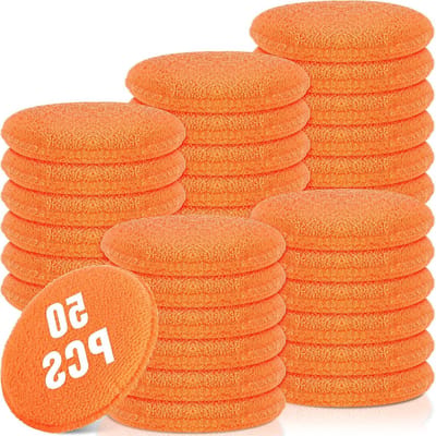 Microfiber Applicator Pads - Detailing Doekjes - Auto Waxen - Zonder Krassen - 50 Stuks - Oranje
