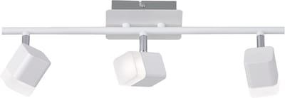 LED Plafondspot - Trion Ribon - 12W - Warm Wit 3000K - 3-lichts - Rechthoek - Mat Wit - Aluminium