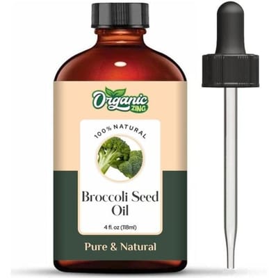 Biologische Zing Broccoli Zaad Draagolie Puur & Natuurlijk voor Huid-, Gezichts-, Haarverzorging, Aromatherapie & Massage - 118ml