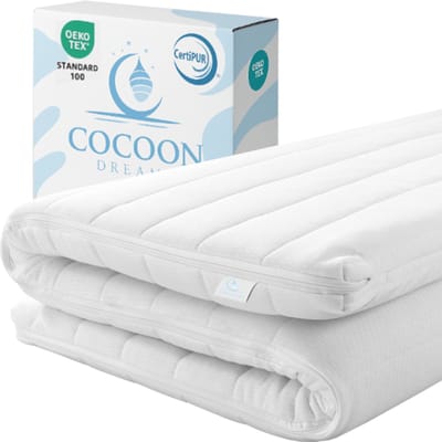 Topmatras - 80x200 - Topper HR Koudschuim - Afritsbaar Wasbaar Tijk - Orthopedisch - Anti-allergisch - Medium hardheid - Hybrid - Topdekmatras - 7cm - Topper Hotel XL - Anti Bacterieel - CertiPUR® en Okoetex gecertificeerd