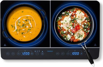 Dubbele kookplaat - Inductie fornuis - Snel koken - 10 temperatuurstanden - 35x60x7 cm - Zwart
