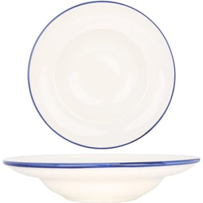 Bonna Pastabord - Linea Blue - Porselein - 27 cm (400cc) - set van 2