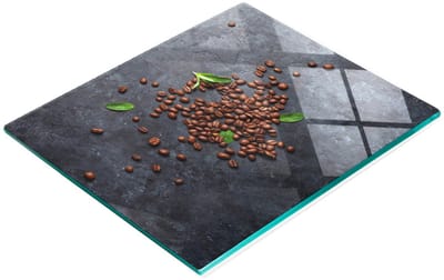 Multifunctionele decoratieve snijplank van gehard staal voor in de keuken, geschikt voor koffiebonen, 60x52 cm