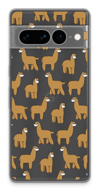 Case Company® - Hoesje geschikt voor Google Pixel 7 Pro hoesje - Alpacas - Soft Cover Telefoonhoesje - Bescherming aan alle Kanten en Schermrand