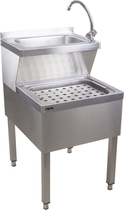 Handwasstation HANNA - Opstand - RVS - Sifon - Rooster - SARO 156-4000