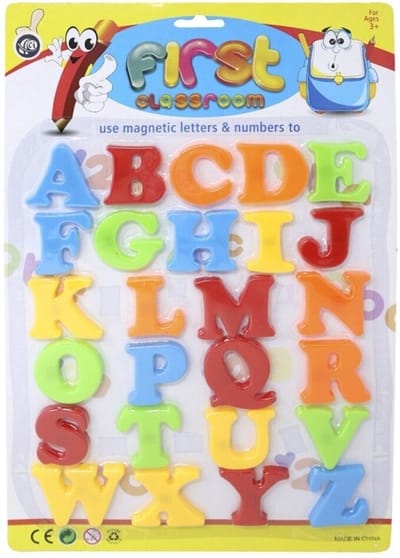Concorde Alfabet letters gekleurd set 26x stuks - magnetisch - 4 cm - magneet - koelkast - whiteboard