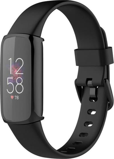 Strap-it TPU case - zwart bescherm hoesje geschikt voor Fitbit Luxe - zwarte beschermhoes voor Fitbit Luxe activity tracker