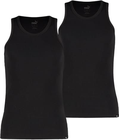 Heren everyday hemd - Black - L - 2 paar
