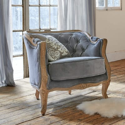 LOBERON Fauteuil Annezay grijsblauw