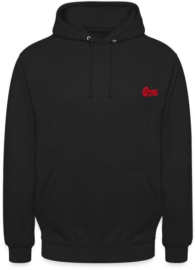David Bowie Logo Als Borduurmotief Hoodie Unisex