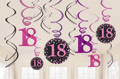 Amscan Hangdecoratie Sparkling 18 Dames 61 Cm