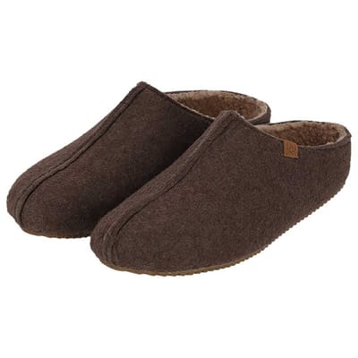 Pantoffel heren met stevige zool - Taupe - 41/42