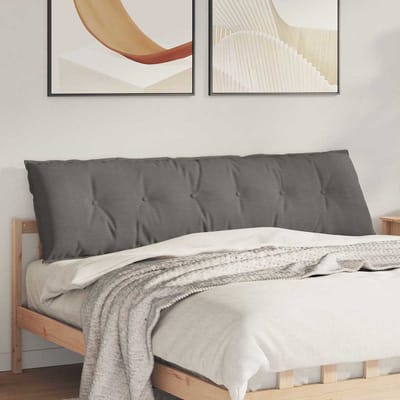 vidaXL - Rugkussen - Lichtgrijs - 180 - x - 50 - cm - Corduroy - stof