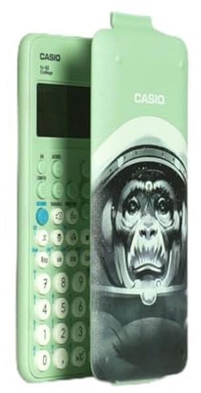Groene Casio FX-92 Limited Edition Calculator met Kunstzinnige Ontwerpen