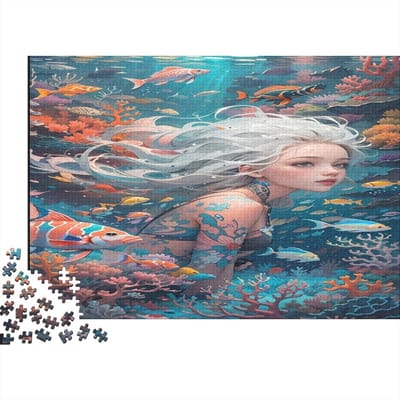 Meisje Puzzel - Karakter Speelpuzzels - Ontspanning Thuis - Met Bonus Poster - 1000 Stukjes 75x50cm - Multicolor