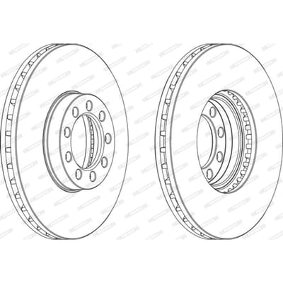 Remschijf FERODO FCR329A, 1 Stuk