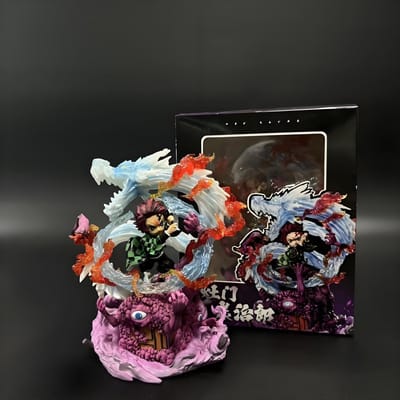 18CM demon slayer figuren G5 Waterademhaling Tanjiro Gloeiend Verzamelaar Bureau Voertuig-gemonteerd Cadeau Favoriet PVC figuren black