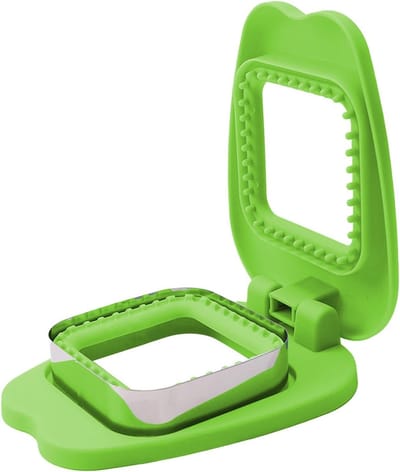 Sandwich Vorm - Snijder Sealer - Lunch Maken - Roestvrij Staal PP - 16 x 12 x 4cm - Vierkant Groen