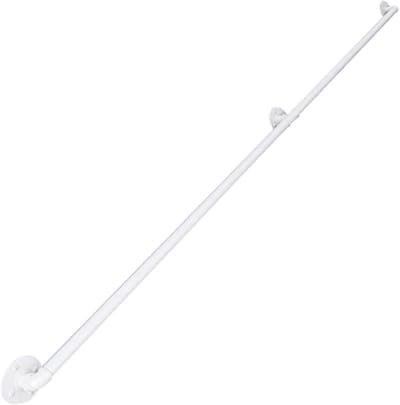 Trap Leuning - Muursteunen Kit - Veiligheid Binnen - Roestvrij Metaal - 60cm Lengte - Wit