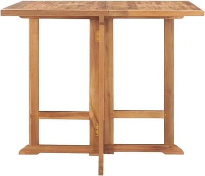 Inklapbare tuintafel - Houten klaptafel - Buiten dineren - Massief teakhout - 90 x 90 x 75 cm - Bruin