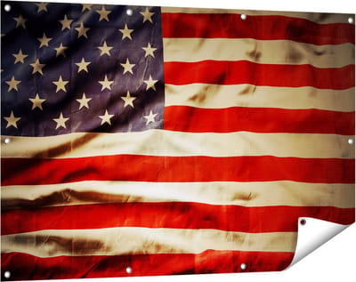 Gards Tuinposter Amerikaanse Vlag - Verenigde Staten - 120x80 cm - Tuindoek - Tuindecoratie - Wanddecoratie buiten - Tuinschilderij