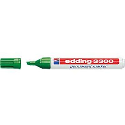 edding 3300 Permanente Marker, Beitelvormige Punt, 1 - 5 mm, Groen (doos 10 stuks)