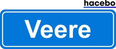 Hacebo - Plaatsnaam Sticker - 29x10 CM - Veere sticker - Verkeersborden sticker - grappige cadeaus - Veere