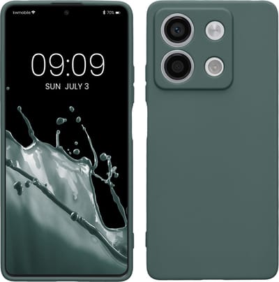 kwmobile telefoonhoesje geschikt voor Xiaomi Redmi Note 13 5G - Hoesje voor smartphone - Precisie camera uitsnede - In blauwgroen