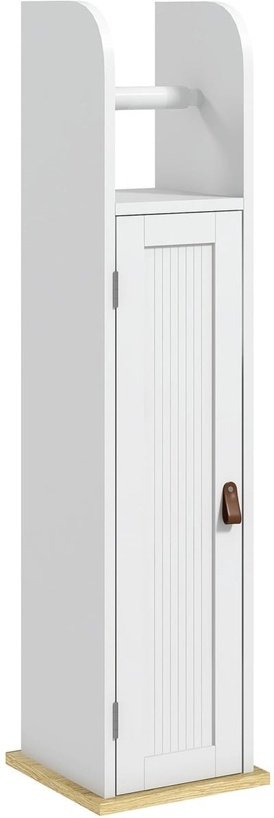 Kleankin-Badkamerkast-Hout-20x20x80cm-Wit