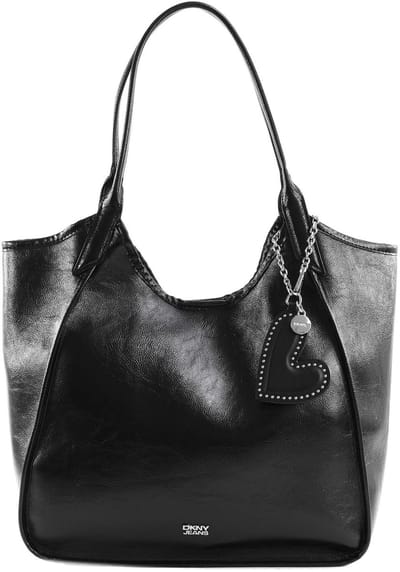 DKNY schoudertas Mari Tote Bag Black / Silver zwart