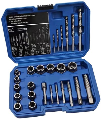 Gereedschap Set - Schroefverwijderaar - Bouten Verwijderen - 6-delige Schroevendraaierset - 26 Delig - Zilver