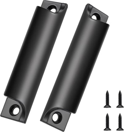 Set van 2 Stuks 3.5 Inch Kastgrepen, Vingerpullers met Schroeven voor Keuken, Laden en Meubels (Zwart)