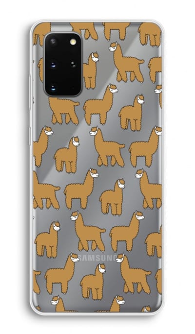 Case Company® - Hoesje geschikt voor Samsung Galaxy S20 Plus hoesje - Alpacas - Soft Cover Telefoonhoesje - Bescherming aan alle Kanten en Schermrand