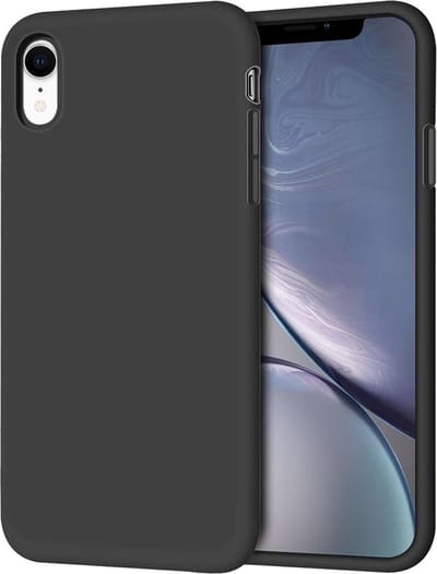 Hoesje - Geschikt voor Apple iPhone XR - Sterk & Shockproof - Siliconen Case - Hoes Cover - Telefoonhoes - Zwart