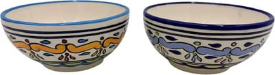 Dishes & Deco set van 2 schaaltjes - Jatte Nour Blauw - Handbeschilderd Keramiek - ø 14 cm