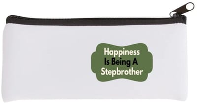 Akyol - happiness is being a stepbrother Etui - Broer - de liefste stiefbroer - verjaardag - cadeautje voor broer - broer artikelen - kado - geschenk - 20 bij 9 cm