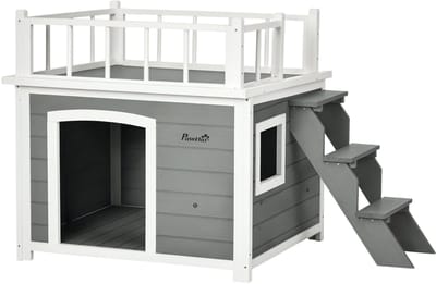 PawHut Hundehütte mit Treppe D02-145V00