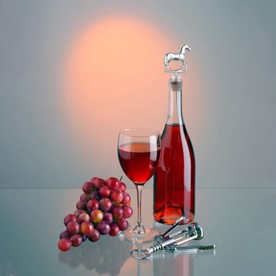 Wijnflessensluiting, paardendesign, flessendop, wijnschenktuit, wijnstopper voor wijnflessen, champagne, cava, prosecco, fonkelend, drankje, grappige geschenken