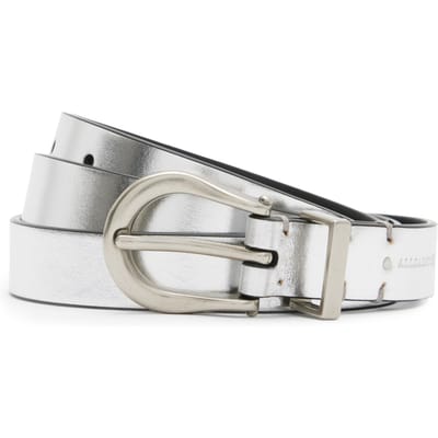 AllSaints Luna Mtalc Westrn Be Silver/antiquenckl Maat: W32 | Riemen Outlet | Heren | Zilver