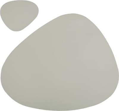 Krumble Placemat en onderzetter - Design placemat set met onderzetter - PU leer - Zilver
