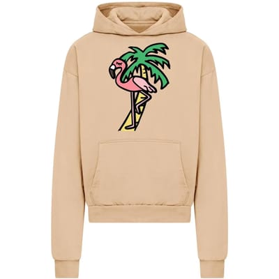 Mister Tee - Flamingo Hoodie/trui - XS - Beige