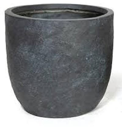 Bloempot Utah egg pot graphite d25h25 Fiberclay clayfibre MCollections