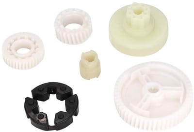 Dailygoods- Raamliftmotor Gloednieuw - 6-delige Vervangset - Geschikt voor 3/5/CX-7/CX-9/RX-8 - ABS - Montage Inclusief - Motor Tandwiel - Raamlift