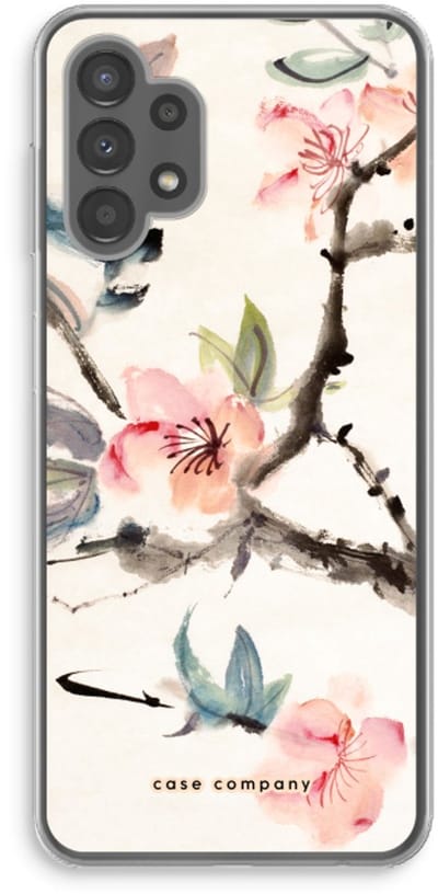 Case Company® - Hoesje geschikt voor Samsung Galaxy A13 4G hoesje - Japanse bloemen - Soft Cover Telefoonhoesje - Bescherming aan alle Kanten en Schermrand