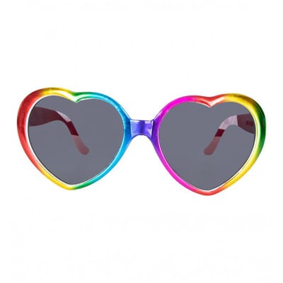 Hartjes partybril - Festival bril - Rave bril - Glasses - Pride - Regenboog