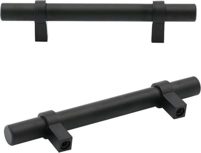 Handgreep - Zwart Metaal - Meubelhandvat 16.2cm - 1 Stuk - Inclusief Bevestigingsbouten - Geschikt voor Kast en Schuifdeur - Industrieel Design